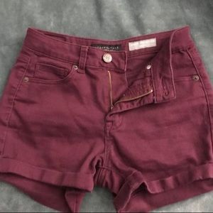 Aeropostale High Waisted Maroon Shorts
